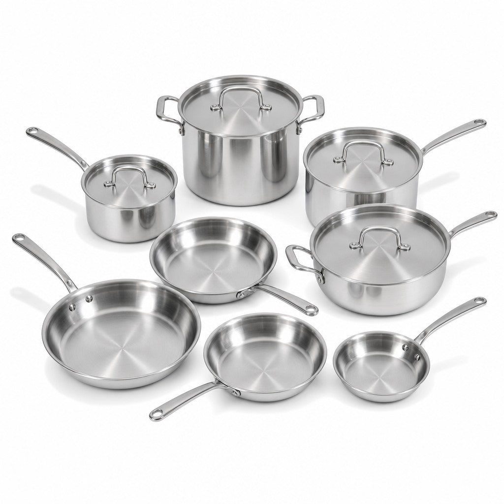 13-piece stainless steel cookware set