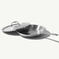 Stainless steel frying pan lid