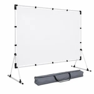 Foldable portable outdoor projection screen with carry bag