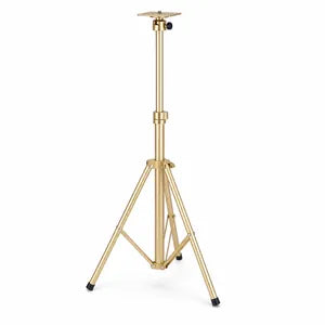Adjustable portable projector floor stand in light gold