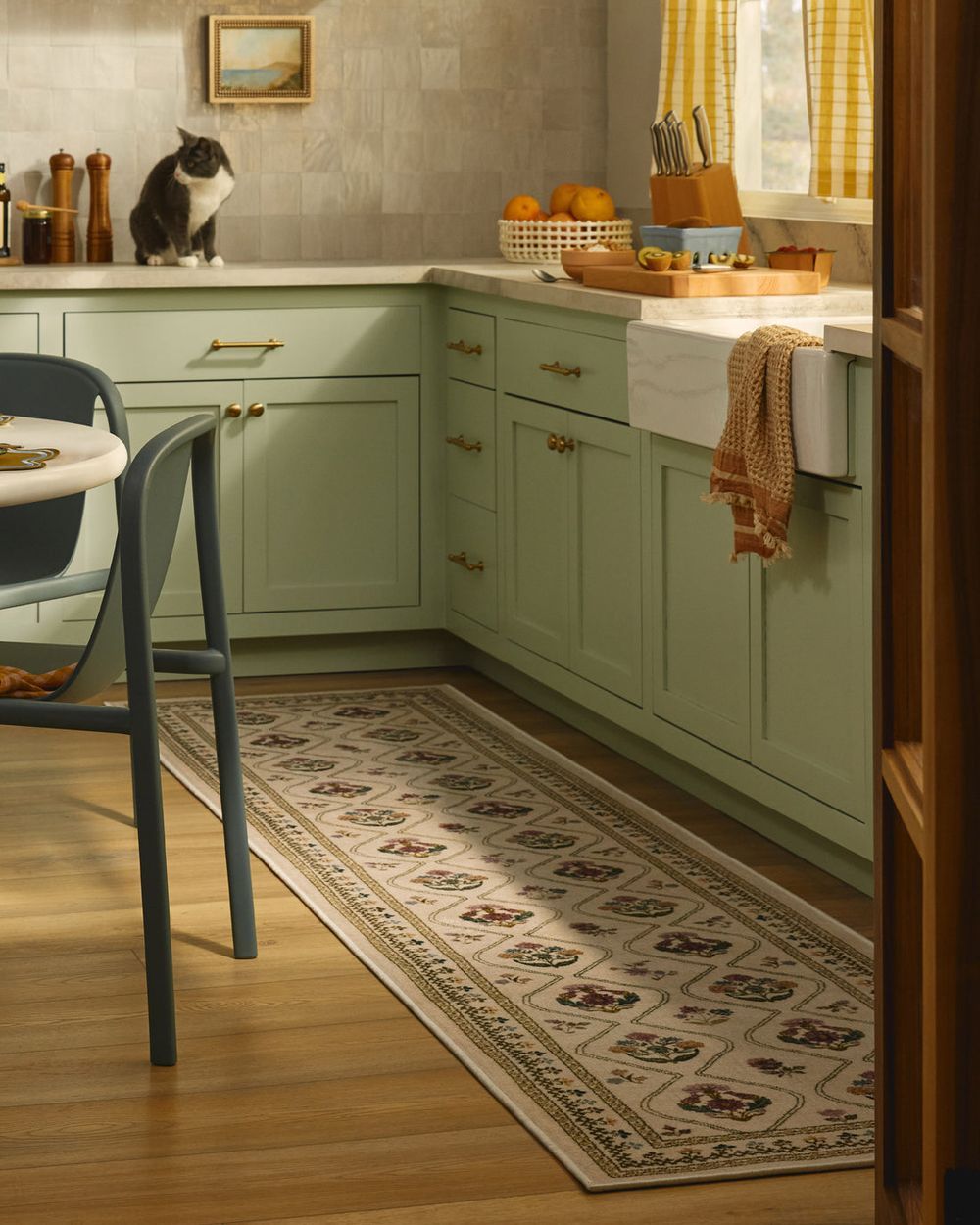 Olivia washable rug in a real home