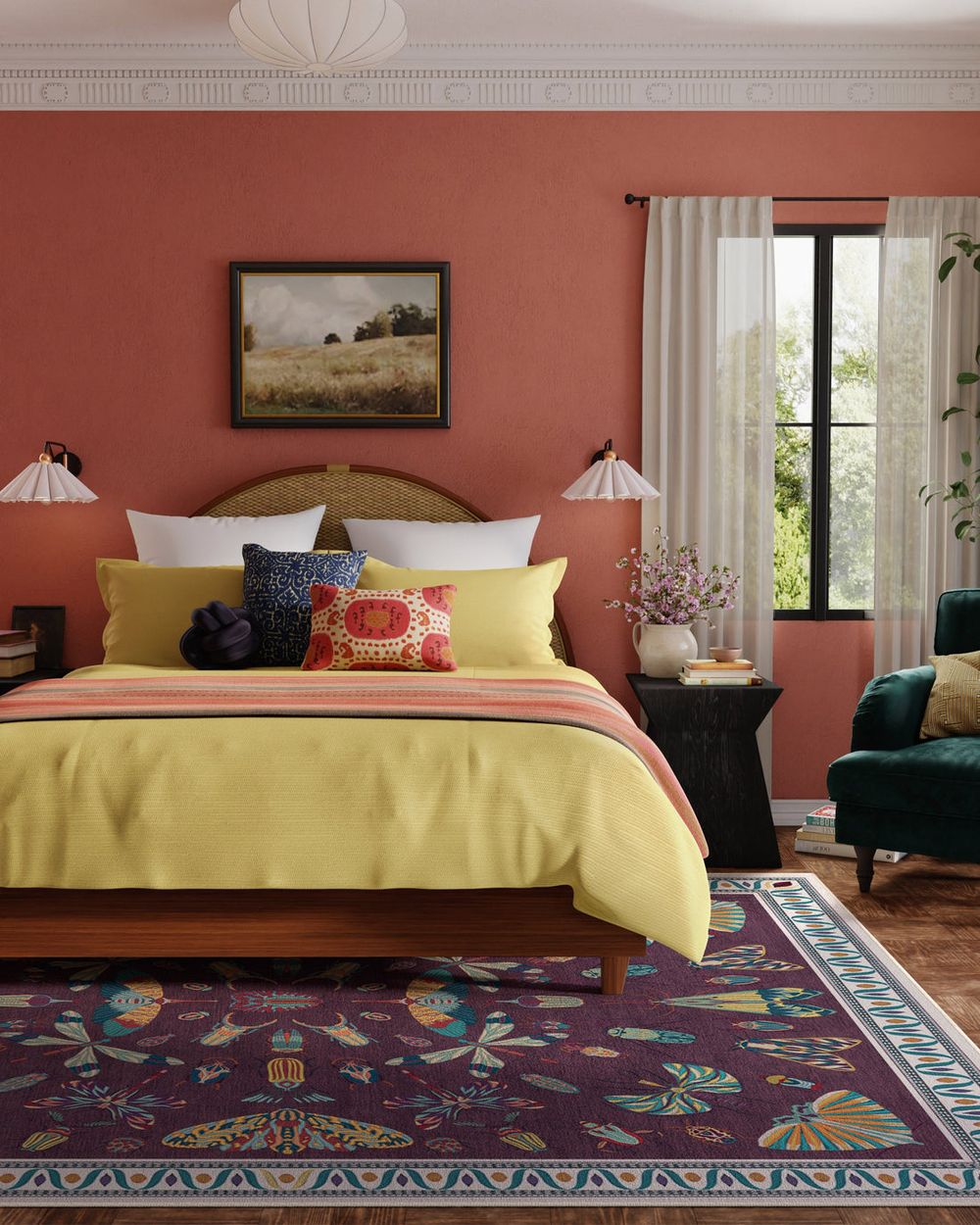 Flutterby washable rug in a real home