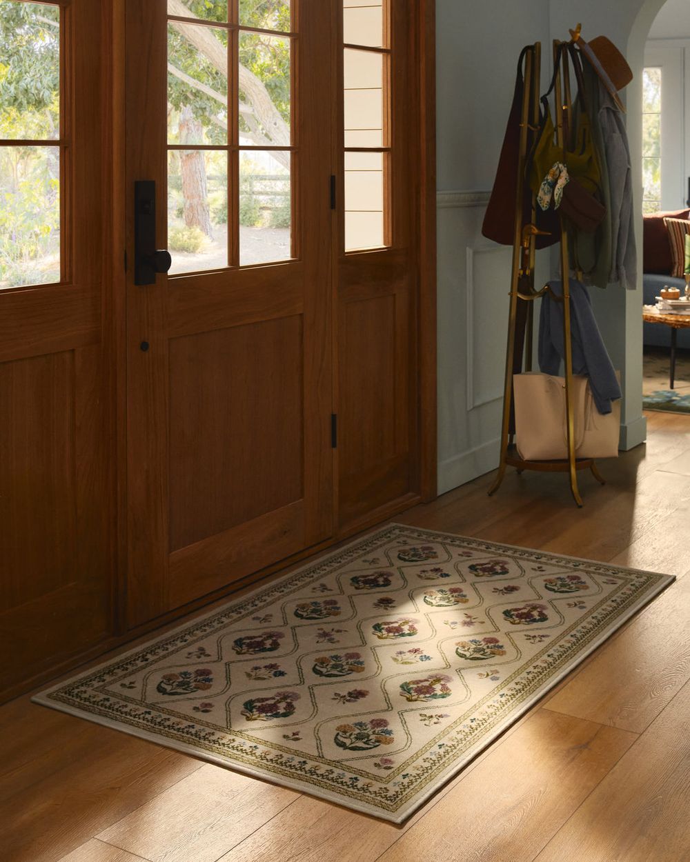 Olivia washable rug in a real home