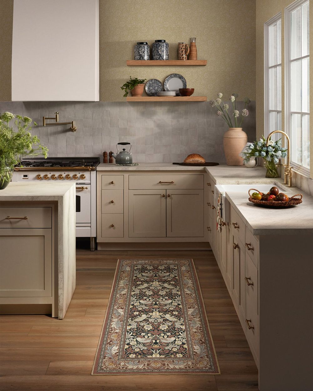 Strawberry washable rug in a real home