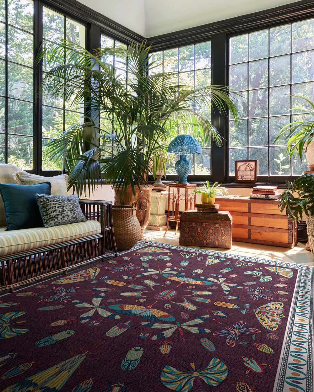 Flutterby washable rug in a real home