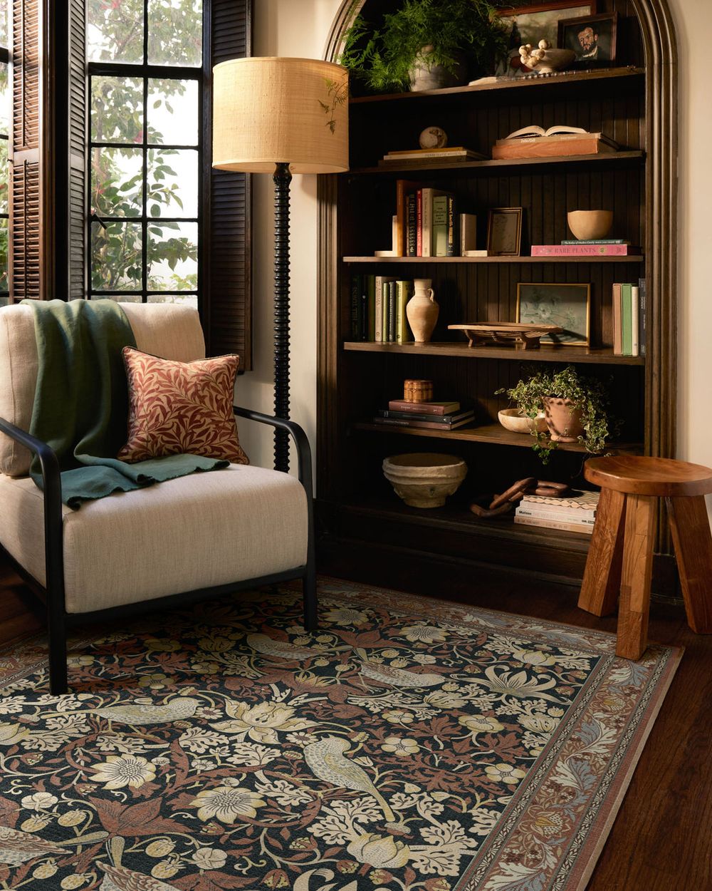 Strawberry washable rug in a real home