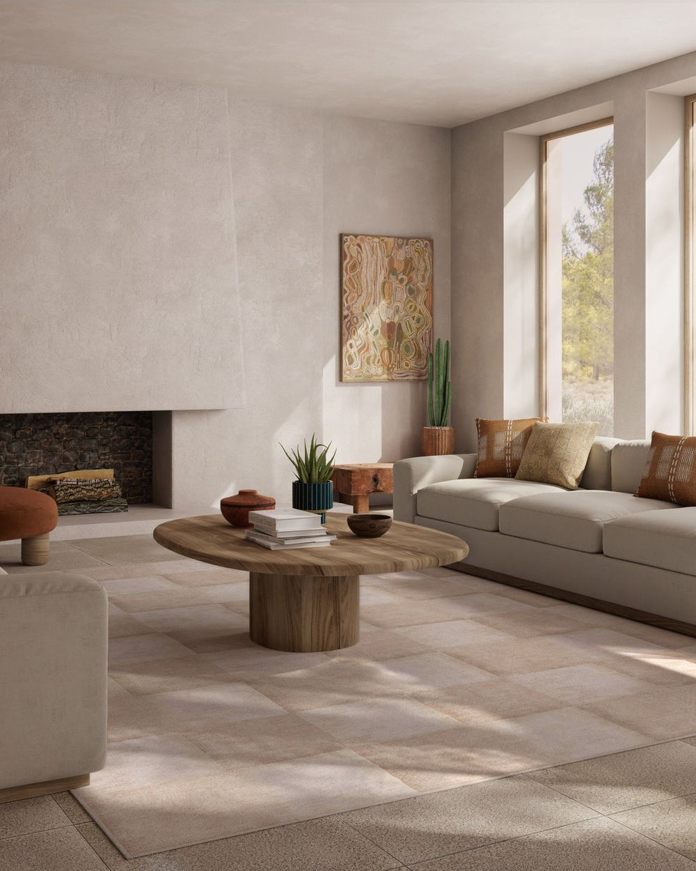 Hearth washable rug in a real home