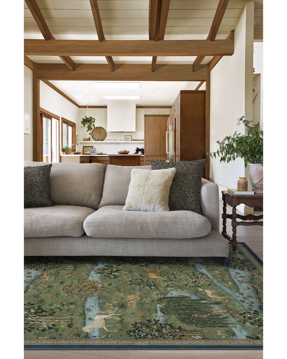 Owl washable rug in a real home
