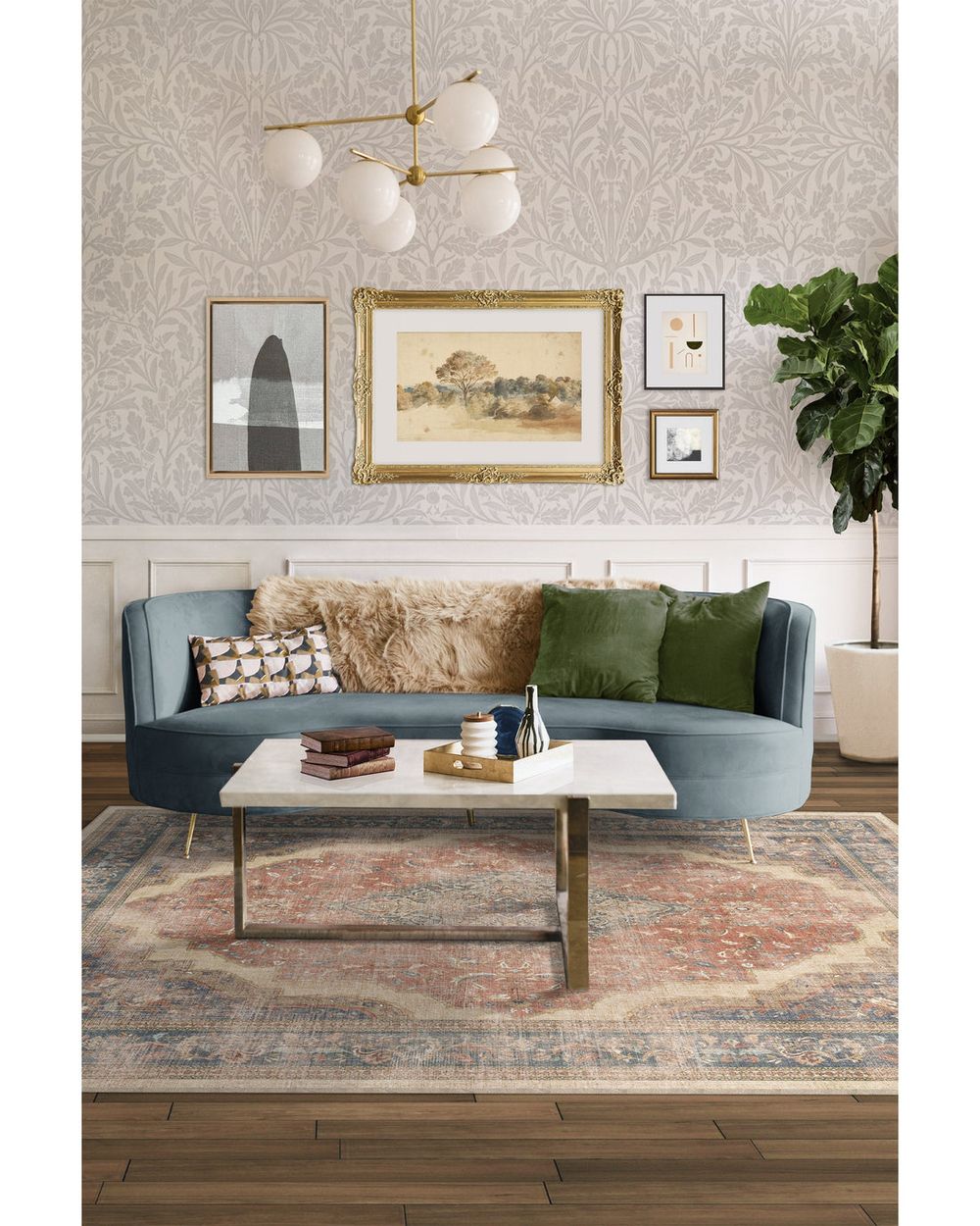 Adeline washable rug in a real home