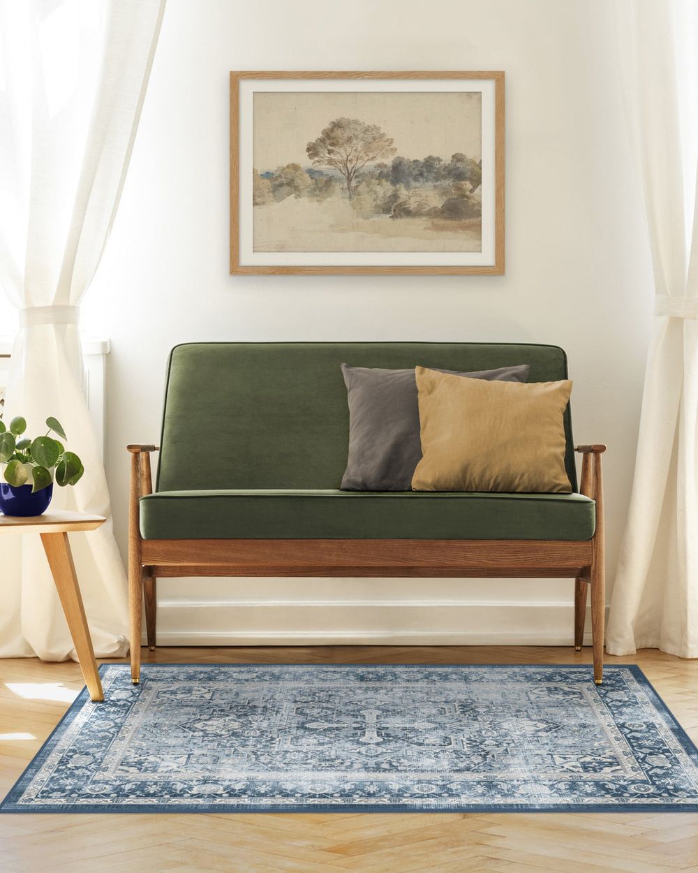 Kamran washable rug in a real home