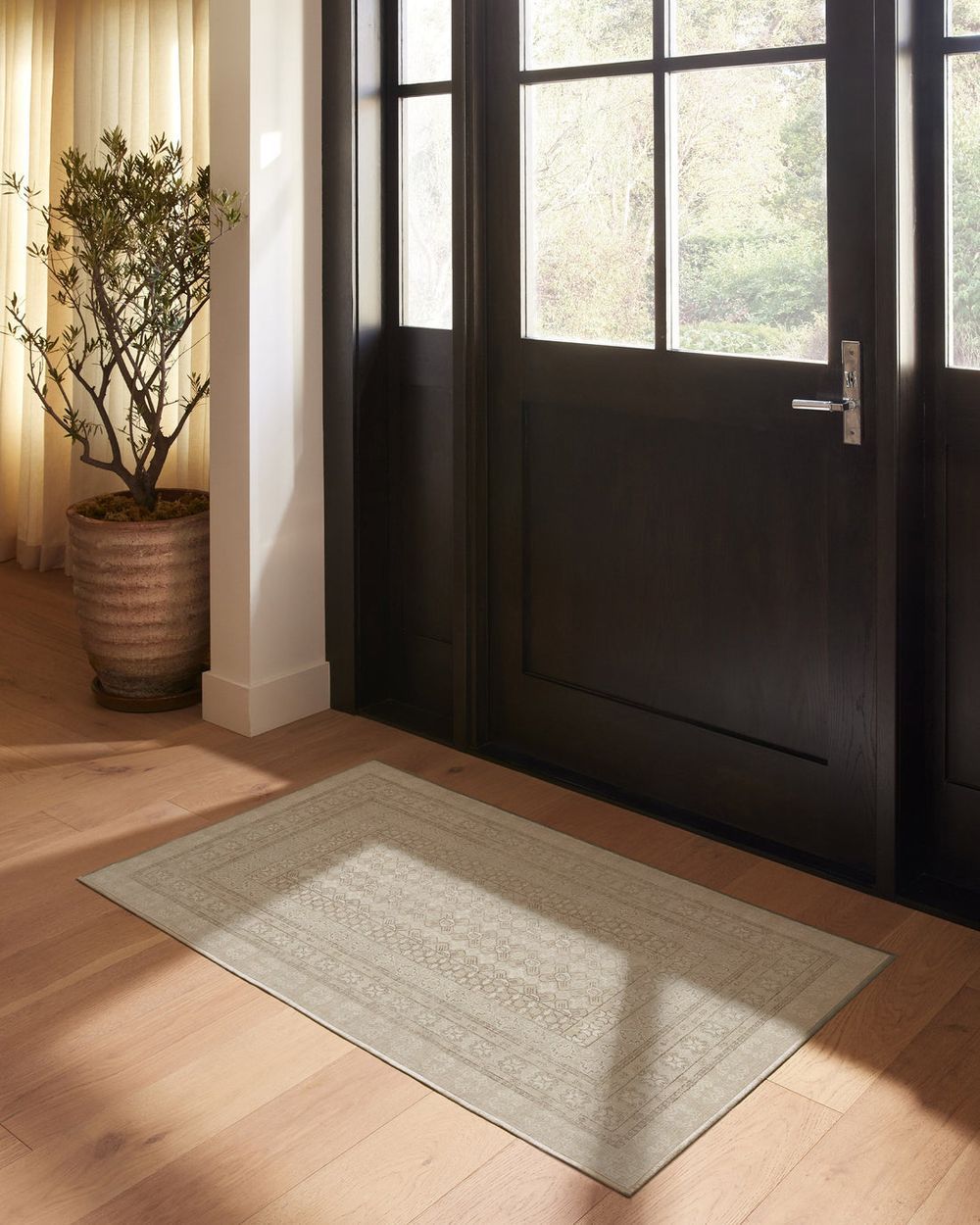 Cyrus washable rug in a real home