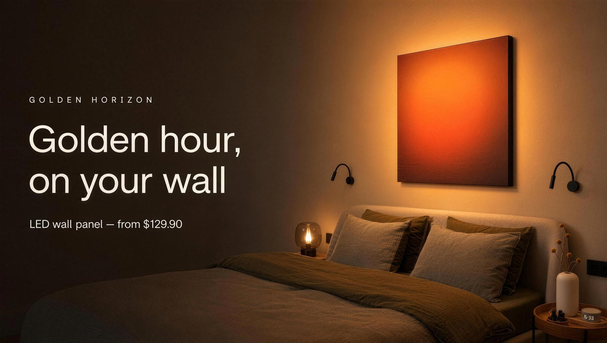 Golden Horizon - golden hour on your wall