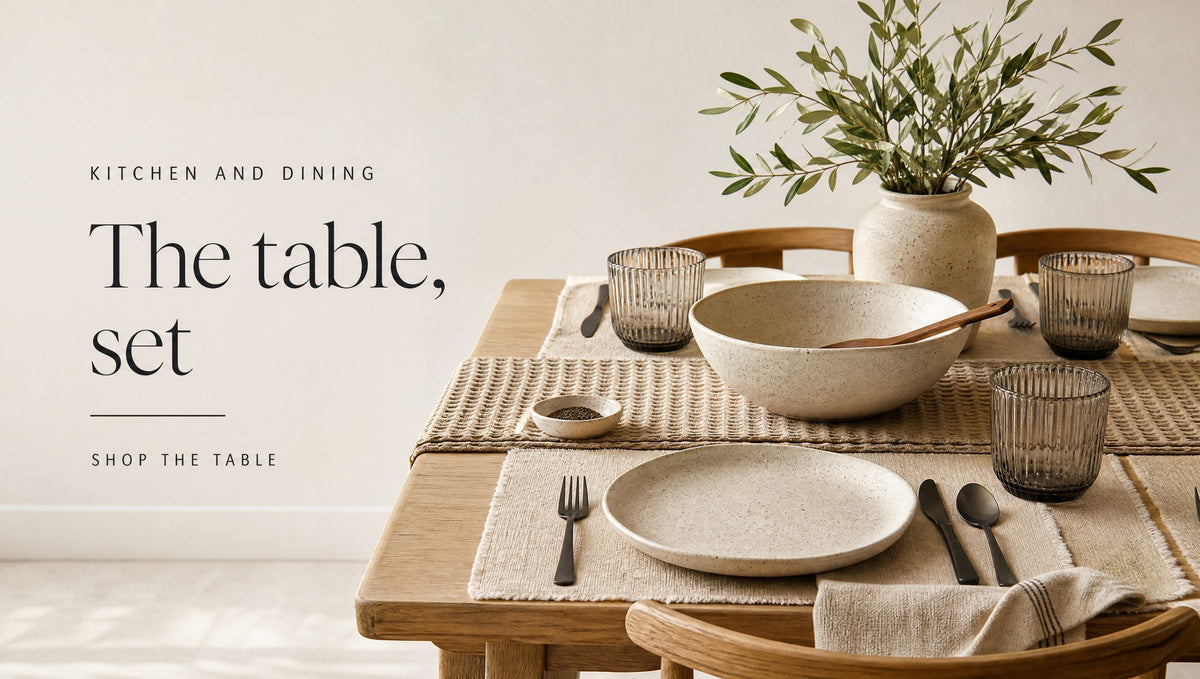 Kitchen and dining - the table, set