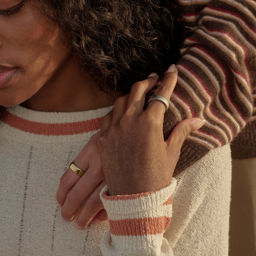 Titanium smart health ring — everyday wear