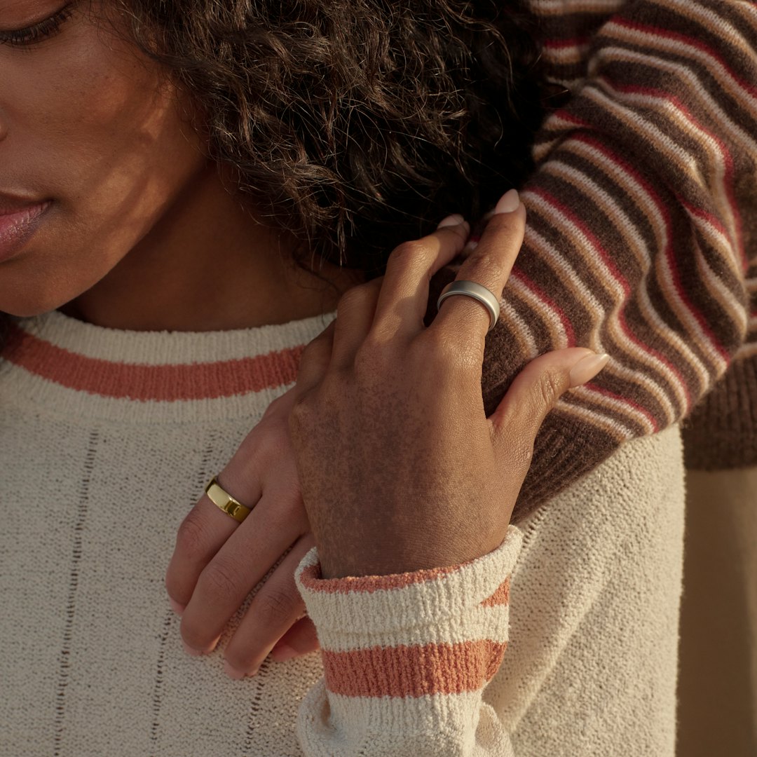 Titanium smart health ring — everyday wear