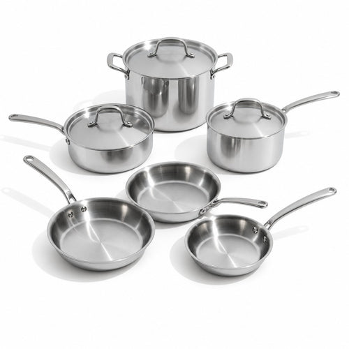 10-piece stainless steel cookware set