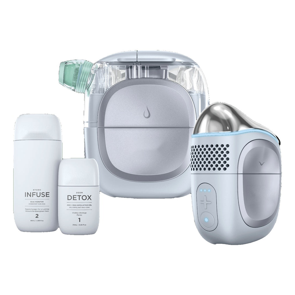 At-home facial system in blue