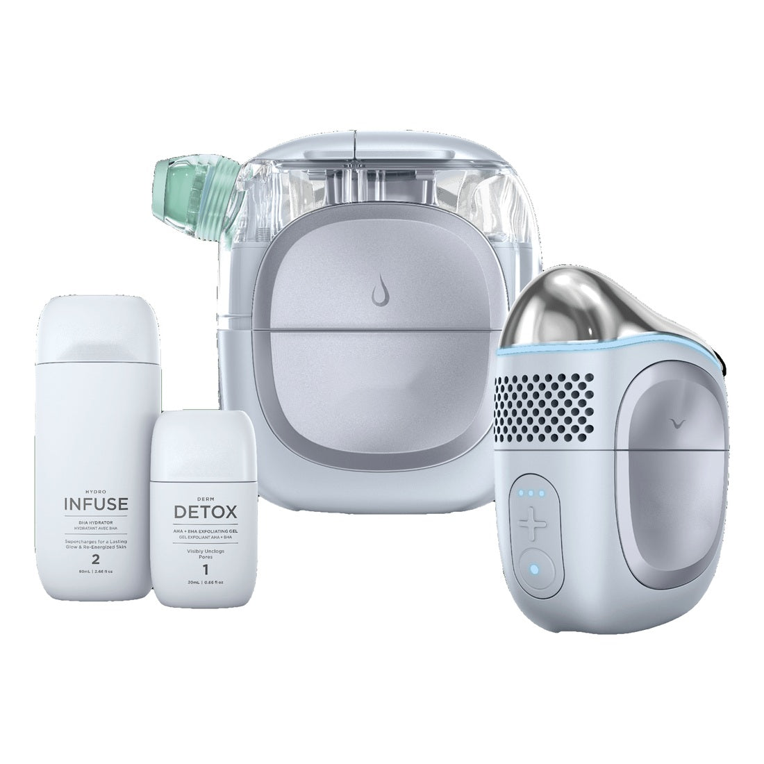 At-home facial system in blue