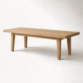 Solid Oak Dining Table, three-quarter view