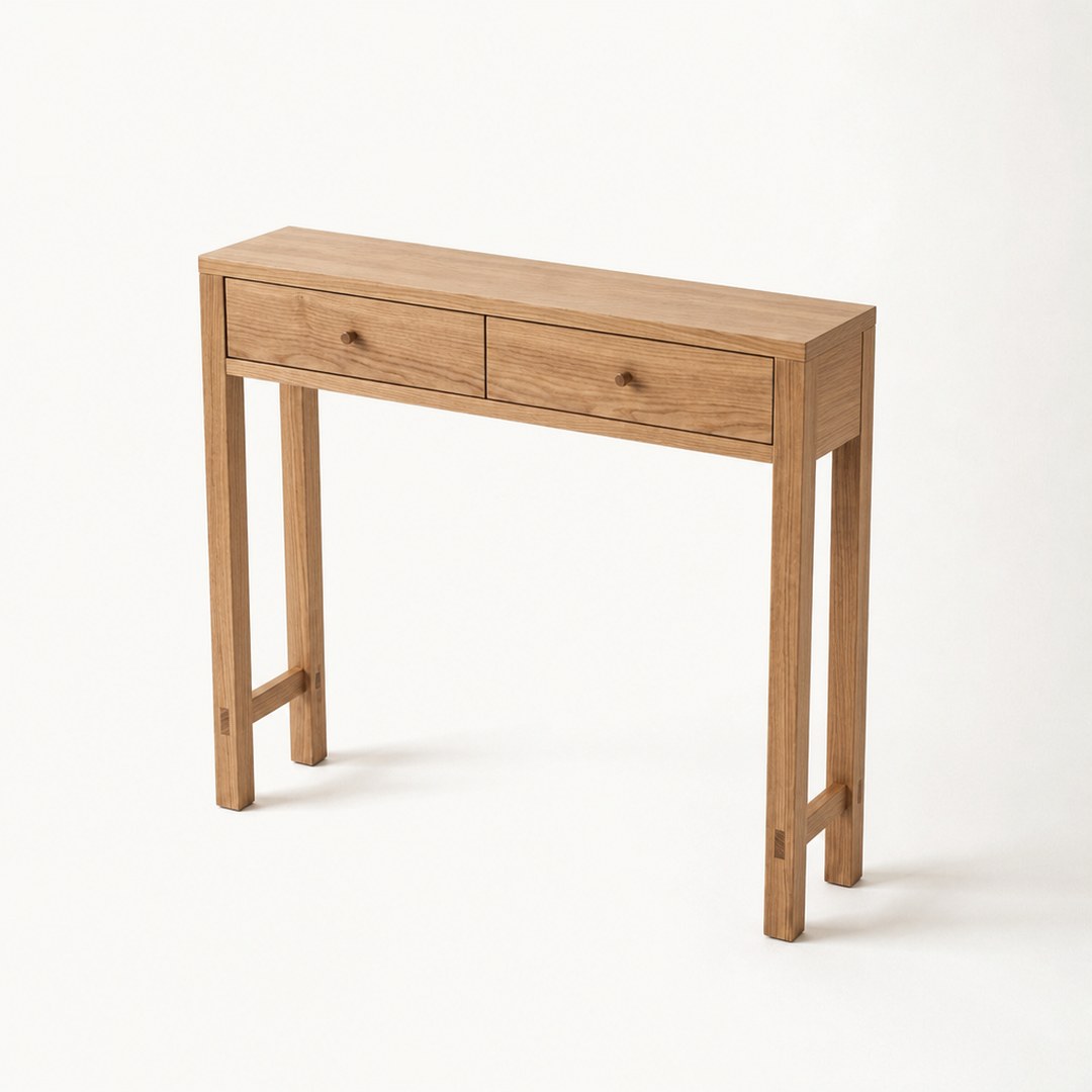Slim Console Table seen from the end