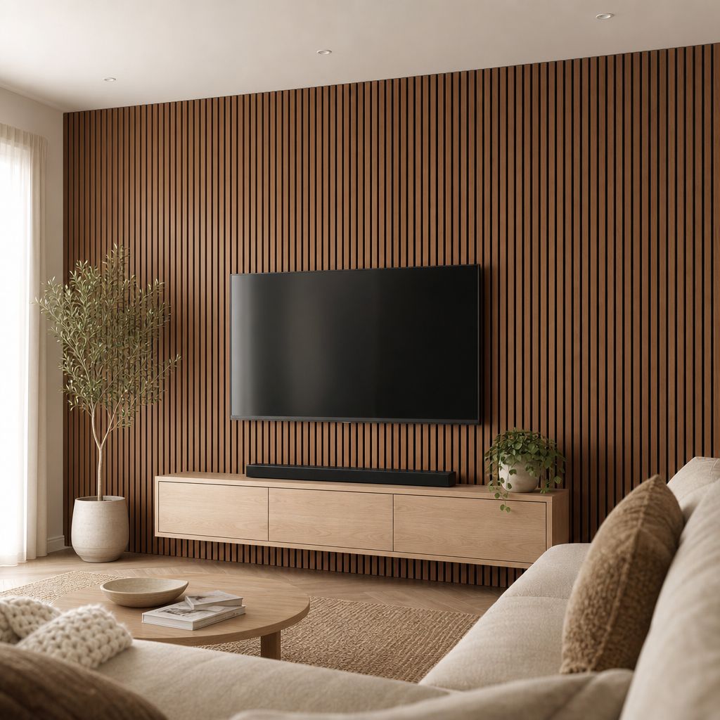 Slatta wall - living room