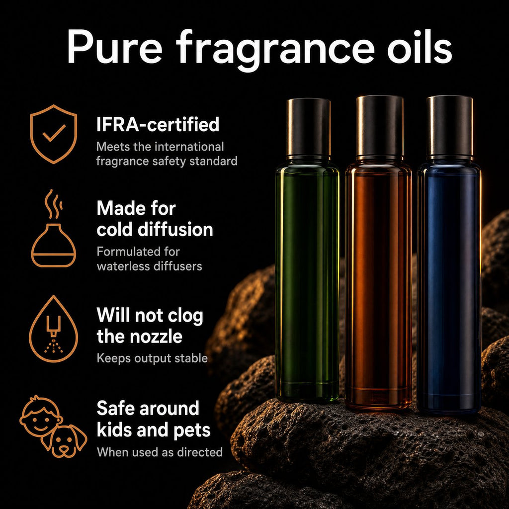Pure fragrance oils, IFRA-certified