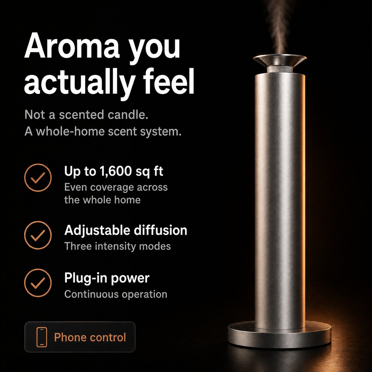 Aroma you actually feel — whole-home scent system