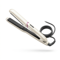 Glossy Ceramic Flat Iron with 1 inch plates in pearl cream