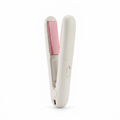 Glossy Cordless Mini Straightener in off-white with rose plates