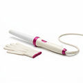 Glossy Curling Wand with 1.25 inch tapered barrel and heat glove