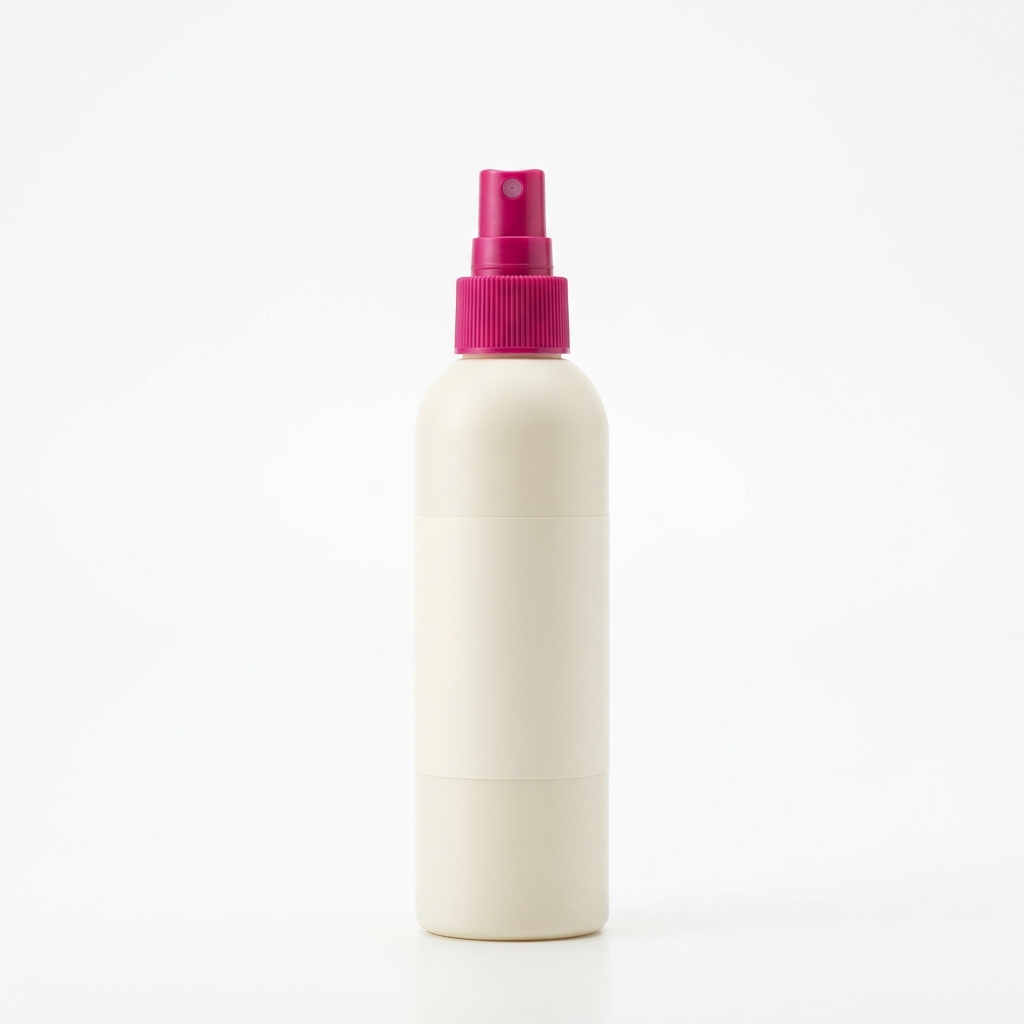 Heat Shield Thermal Spray 200ml cream bottle with fuchsia mist head