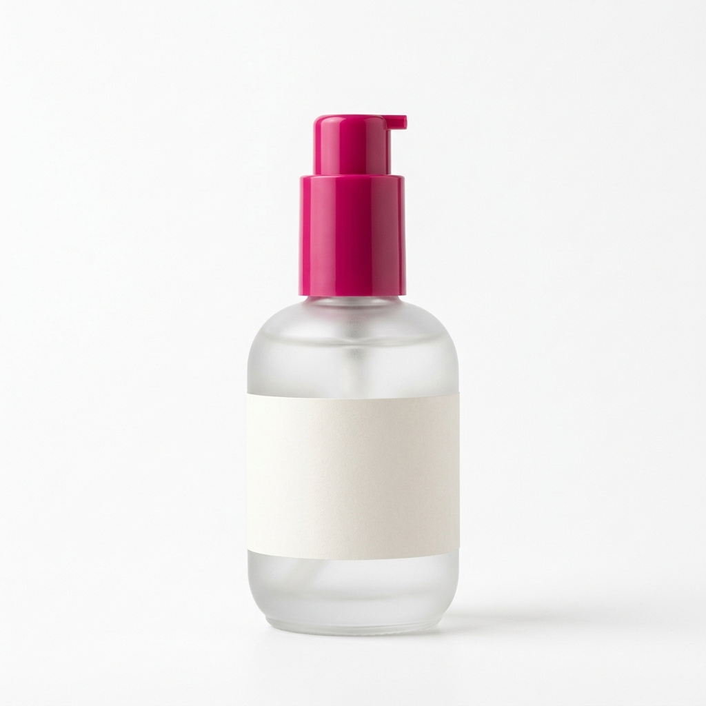 Anti-Frizz Smoothing Serum 75ml frosted bottle with fuchsia pump