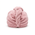 Microfiber Hair Towel Wrap in blush pink turban shape