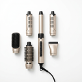 Glossy Air Styler 6-in-1 with five attachments in champagne