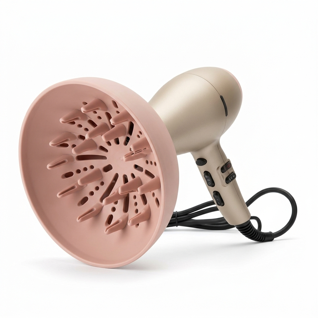 Glossy Diffuser Dryer with blush pink bowl diffuser