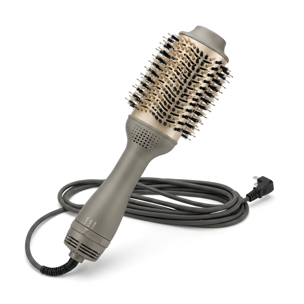 Glossy Volumizing Hot Air Brush XL with champagne bristles