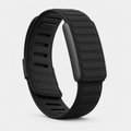 Sport band health tracker in Obsidian, black ribbed elastomer loop with slim sensor module