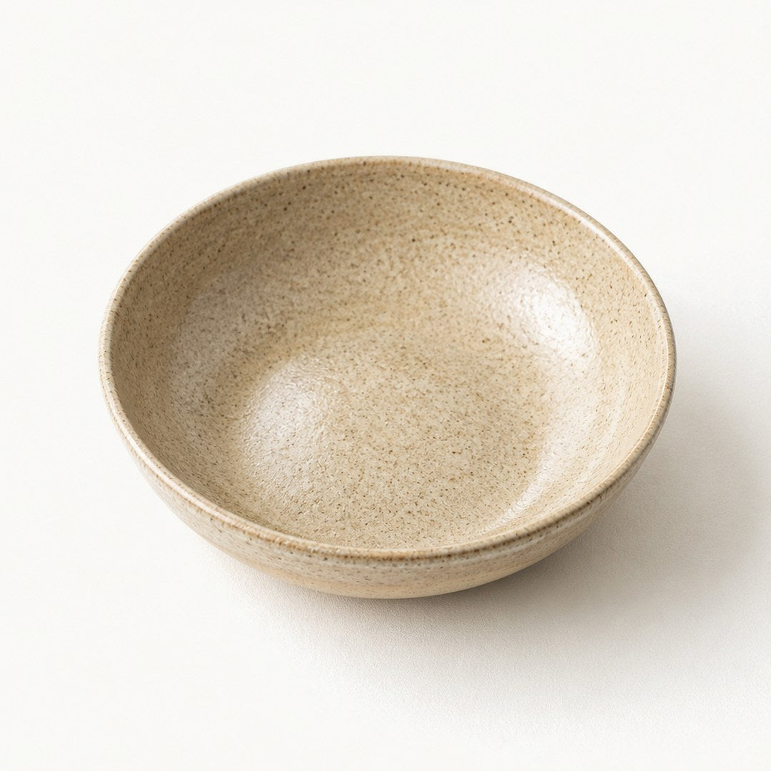 Large serving bowl seen from above showing the glazed interior