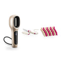 Auto curler, tapered curling wand and sectioning clips