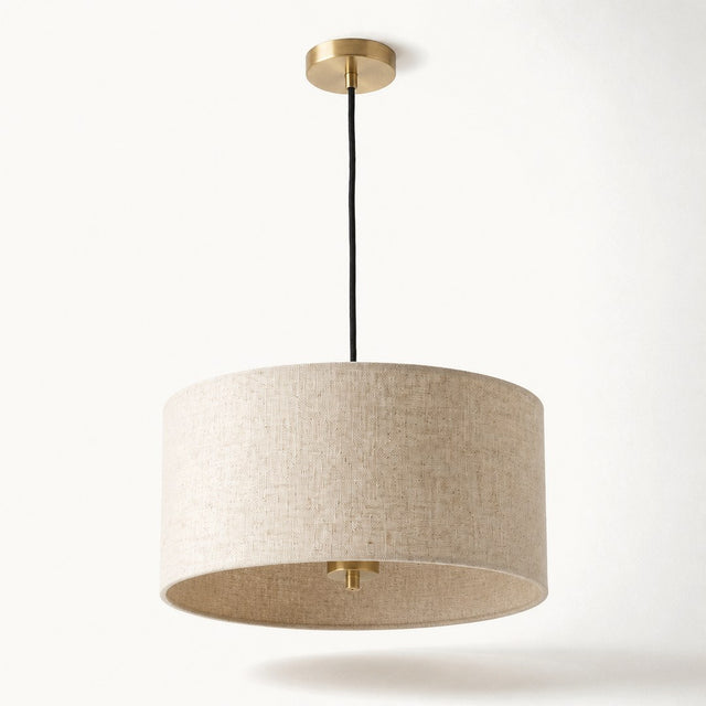Linen Drum Pendant