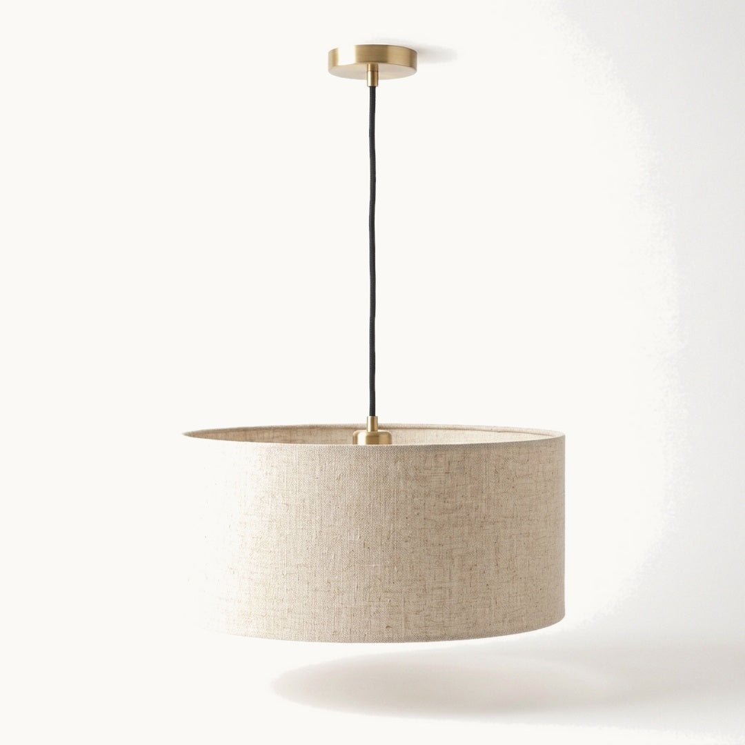 Linen Drum Pendant