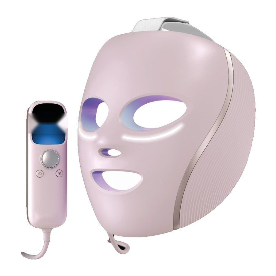 LED light therapy face mask in rose