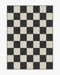 Jaque Checkered Black washable rug