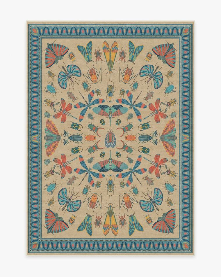 Flutterby Multicolor washable rug