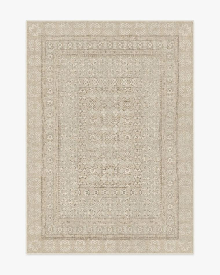 Cyrus Beige Ivory washable rug