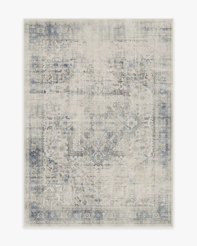 Kamran Blue Quartz washable rug