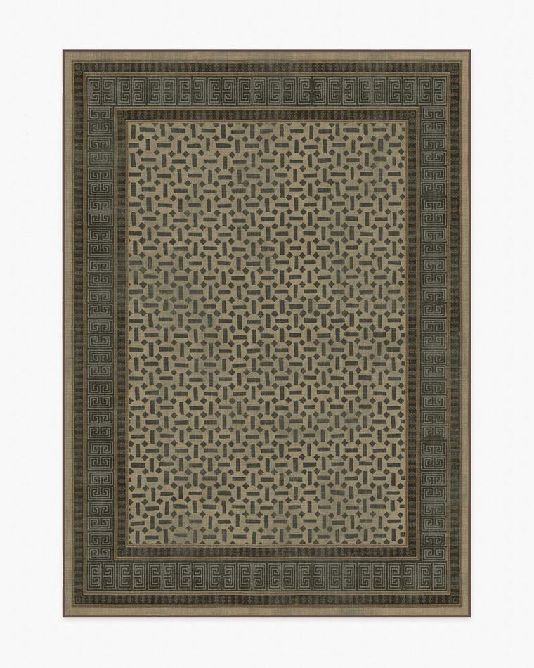 Kairos Charcoal & Tan washable rug