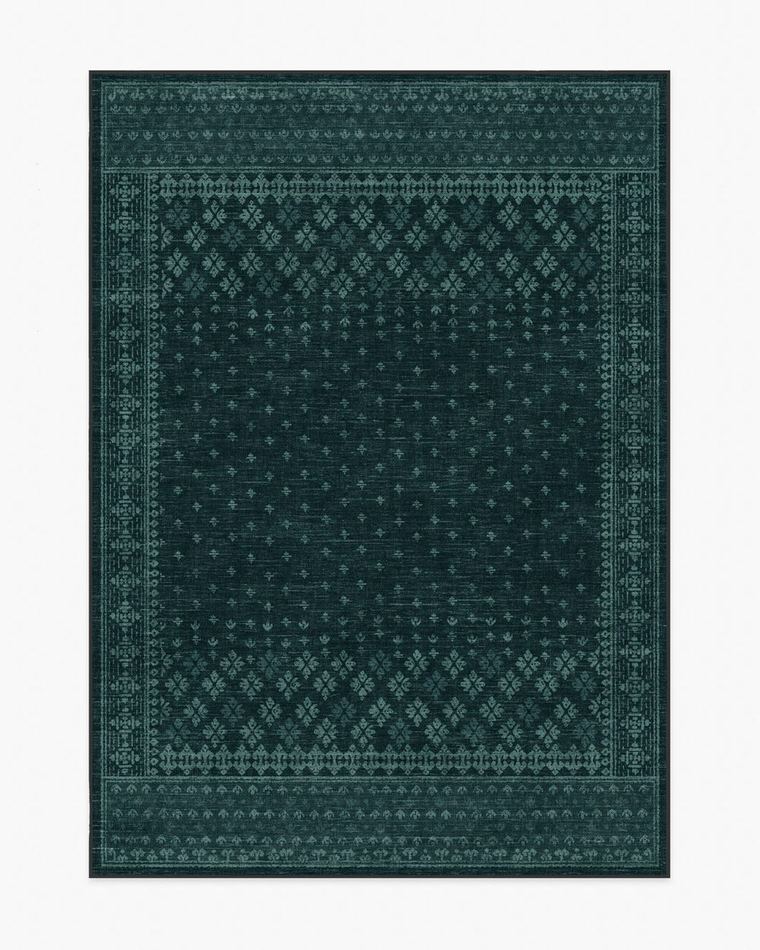 Fernanda Teal Blue washable rug