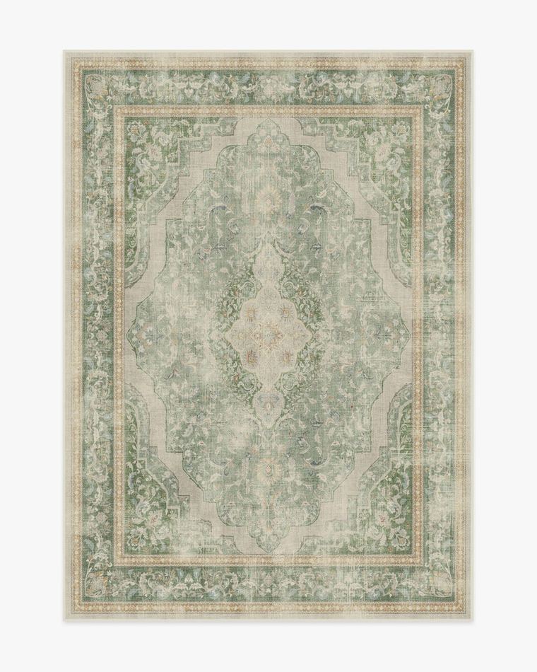 Adeline Natural Sage washable rug