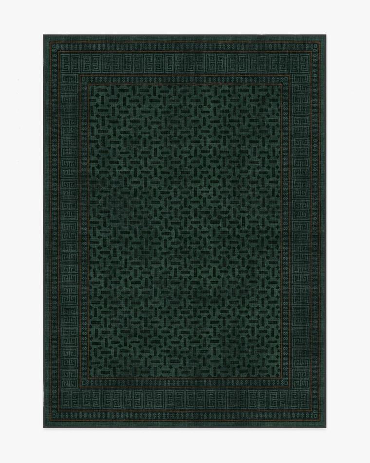 Kairos Forest Green washable rug